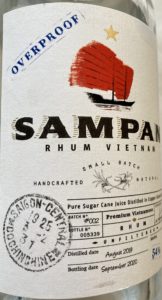 Rhum blanc Sampan 54%vol Vietnam