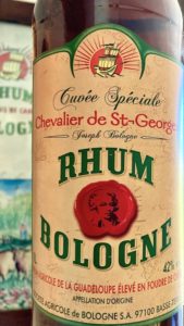 Rhum Chevalier de St-Georges Bologne Guadeloupe Etiquette avant